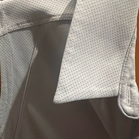 Adidas golf light grey size large summer wicking sleeveless polo collar - Picture 3 of 10